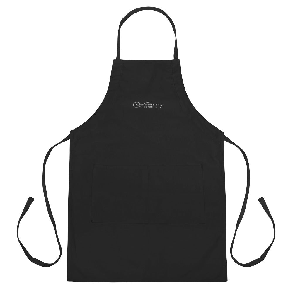 Faith Moves Only Logo Embroidered Apron